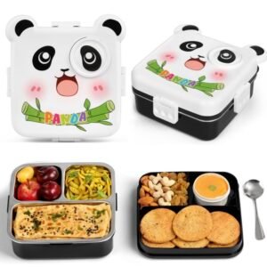 PANDA LUNCH BOX- 2 Layer & 3 Grid compartment